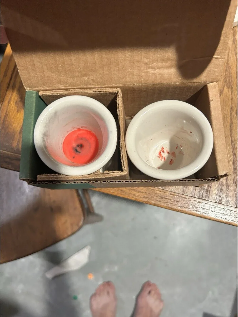 LONGABERGER POTTERY TRADITIONAL CHRISTMAS HOLLY VOTIVE HOLDERS Set Of 2